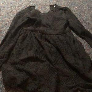 Black netted floral dress